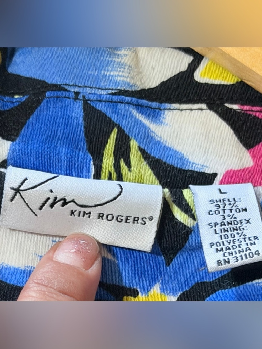 Kim Rogers Black Floral Blazer with Multicolor Blooms - Picture 4 of 8